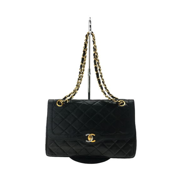 Chanel Matelasse Leather Double Chain Shoulder Bag - Picture 1 of 5